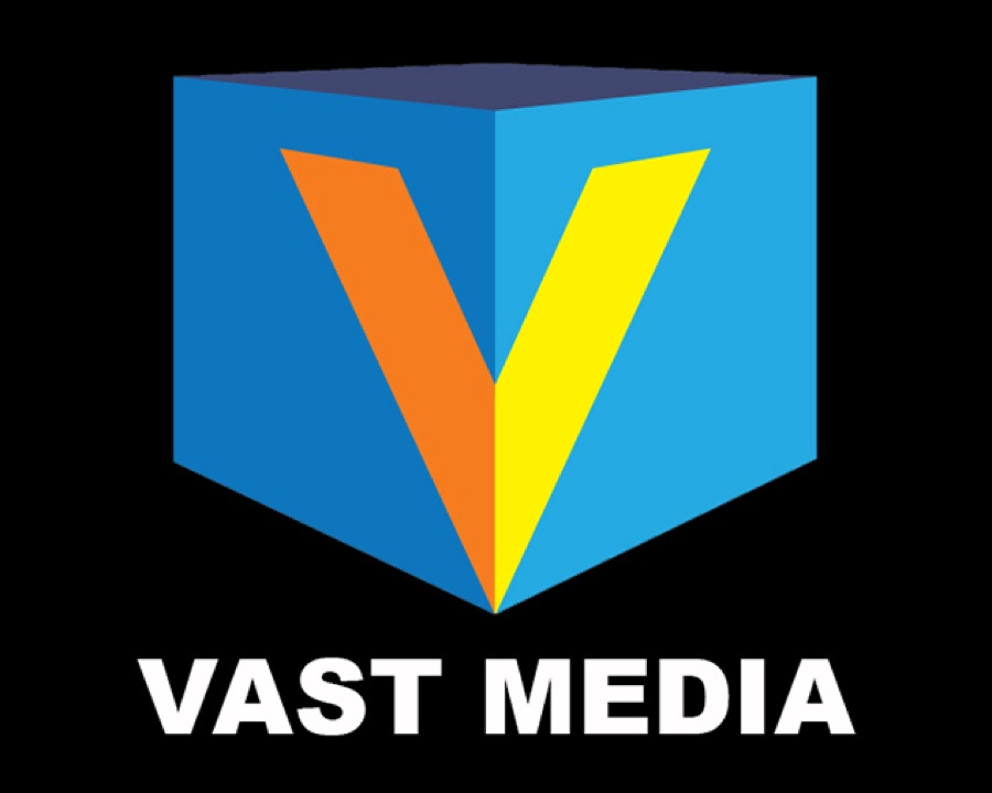 Vast Media mic flag sticker